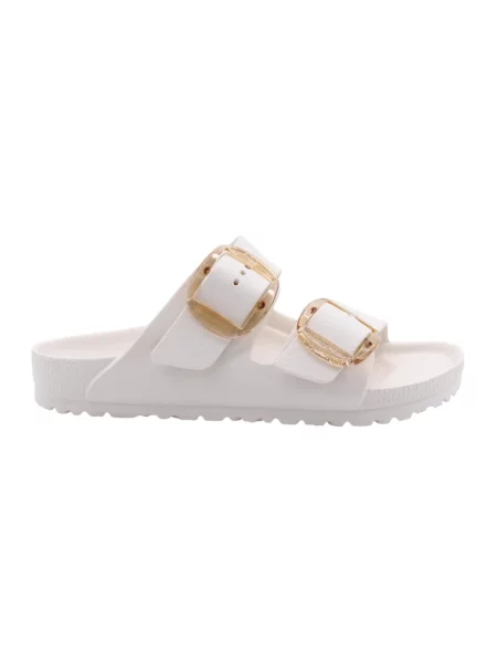 Klapki Birkenstock na sprzączkę beżowe
