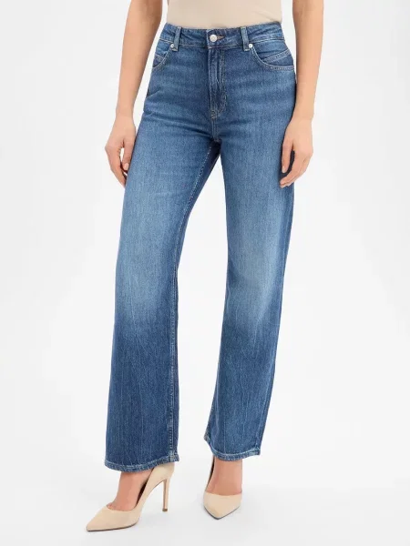 BOSS Orange Dżinsy proste Ada Kobiety Jeansy jednolity niebieski