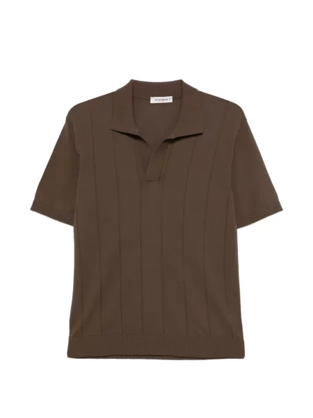 Gulerat tricou polo Kangra tricotate maro