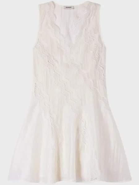 Лляна спідниця Sandro біла