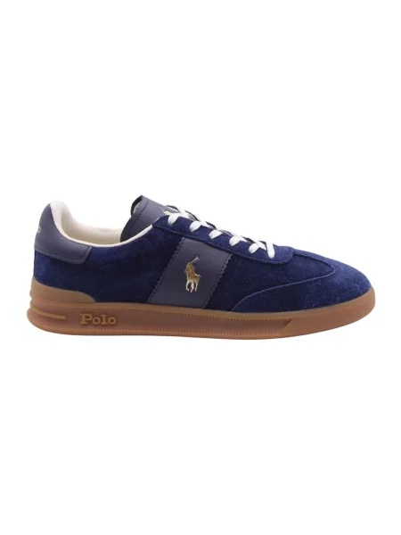 Sneakersy Polo Ralph Lauren skórzane niebieskie