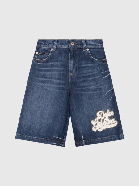 Детские джинсовые шорты Dolce&gabbana синие