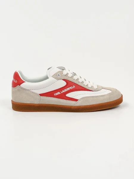 Karl Lagerfeld sneakers din piele KANDIDATE femei alb roșu