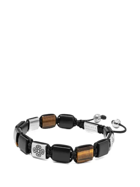 Гривна Nialaya Jewelry камъни черно