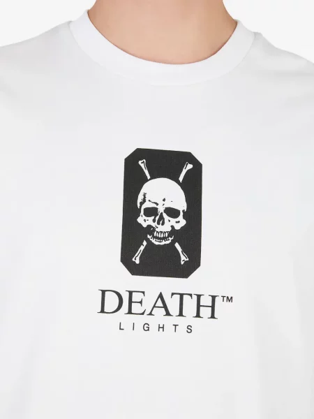 Póló Death Cigarettes nyomtatás fehér