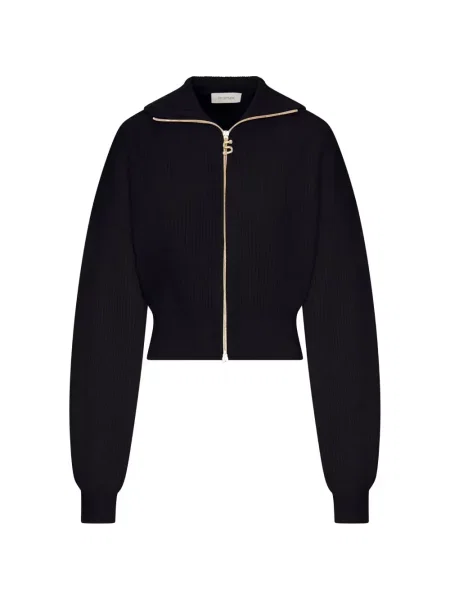 Hanorac cu glugă Sportmax tricotate negru