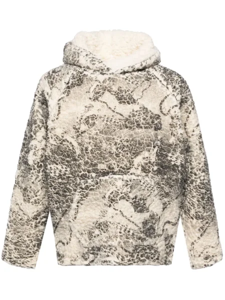 Majica s kapuljačom Erl od flisa bijela