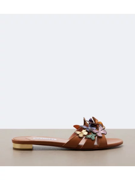 Sandale Aquazzura din piele maro
