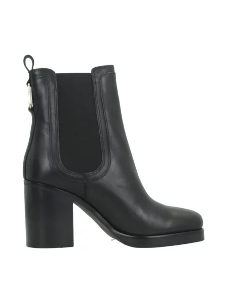 Pantofi Tommy Hilfiger cu vârf pătrat negru