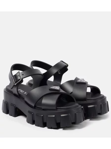 Sandale Prada cu platformă negru
