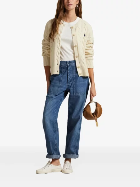 Căciulă Polo Ralph Lauren cu broderie tricotate de costum albastru