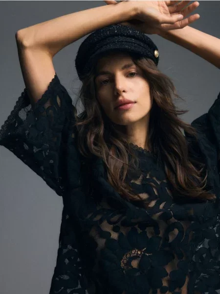 Шерстяная шапка Reserved черная