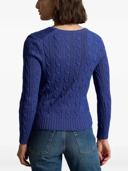 Gulerat tricou polo Polo Ralph Lauren cu decolteu în V fără mâneci maro