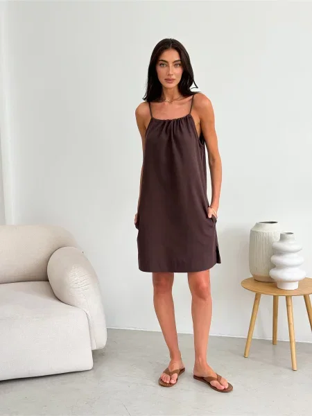 ART KNIT Сарафан Льон/бавовна коричневий