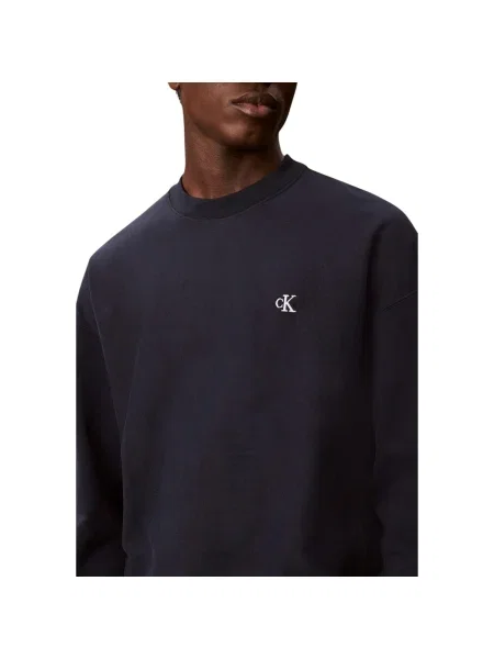 Geacă de blugi Calvin Klein Jeans din material terry albastru