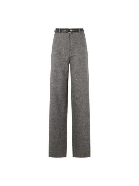 Spodnie Max Mara Studio wełniane szare