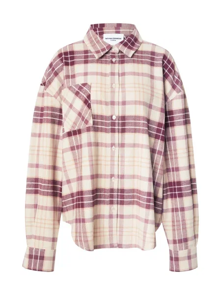 Tatiana Zidekova Cămașă crem / burgundy roșu