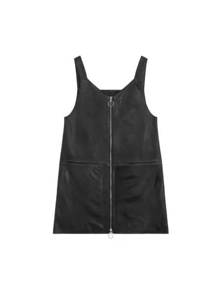 Sukienka Fiorucci skórzana garniturowa czarna