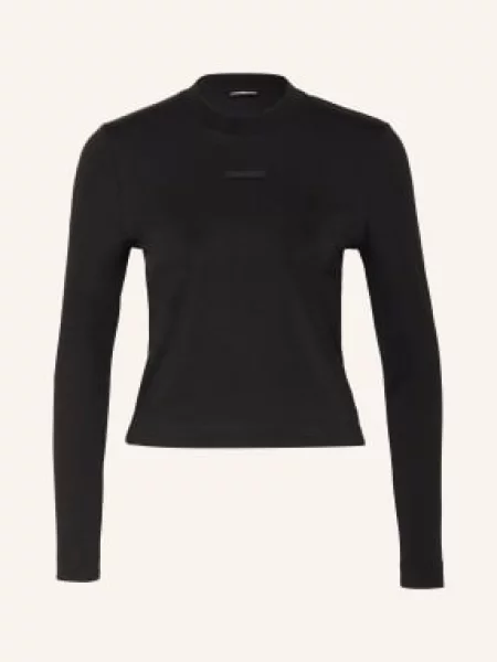 Jacquemus Koszulka Z Długim Rękawem Le T-Shirt Gros Grain schwarz czarna