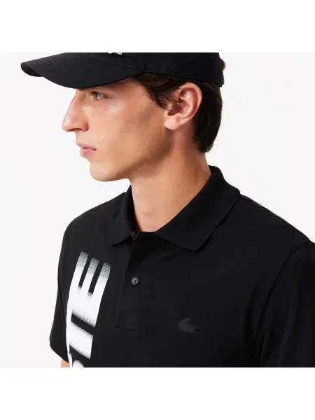 Поло Lacoste черное