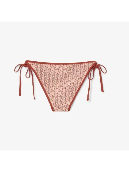 Lacoste Dół Od Bikini Z Monogramem czerwony