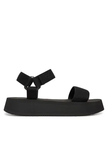 Calvin Klein Jeans Sandale Sandal Velcro Webbing Mg negru