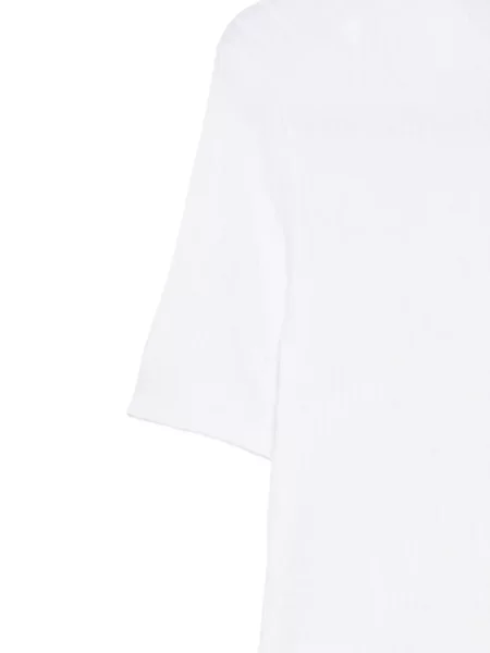 Tricou polo Tagliatore cu nervuri alb