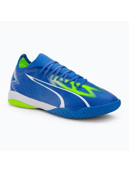 Ghete de fotbal PUMA Ultra Match IT pentru bărbați ultra blue/puma white/pro green alb