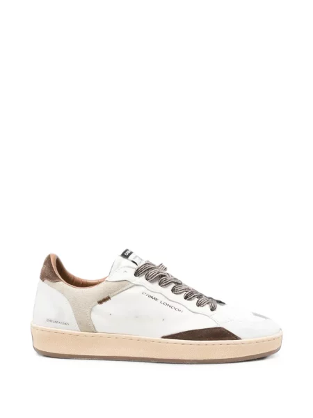 Sneakerși Crime London zdrențuiți alb