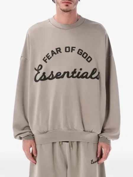 Hanorac Fear Of God Essentials cu imagine gri