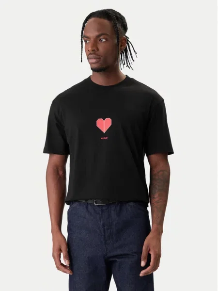 HUGO T-Shirt Dalentin czarny