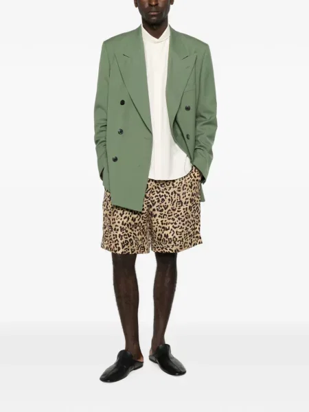 Pantaloni scurți Valentino Garavani cu imagine cu model leopard