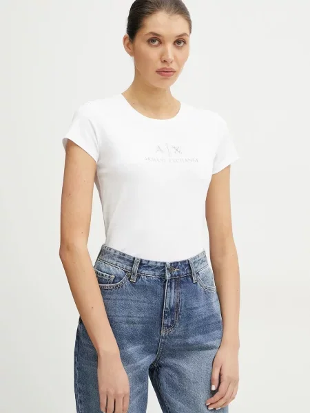 Armani Exchange tricou din femei alb