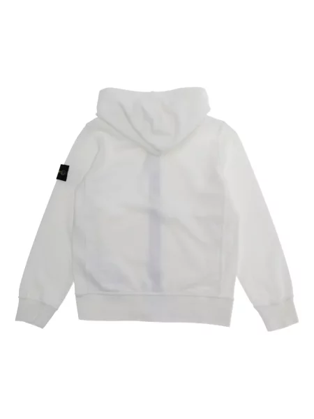 Bluza z kapturem dziecięca Stone Island biała