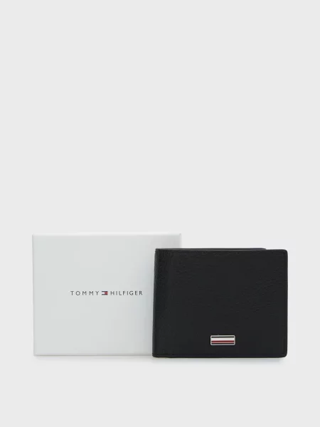 Кожаный кошелек Tommy Hilfiger черный