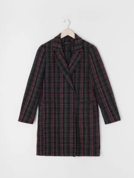 Sinsay Kabát ze směsi vlny Vícebarevná