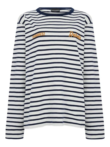 Tricou Dsquared2 cu dungi alb