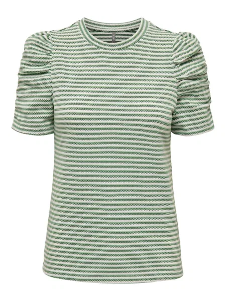 ONLY Tricou IBEN verde alb