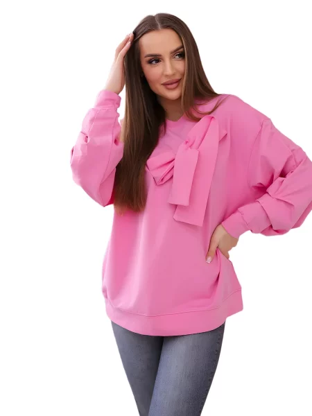 Halenka s mašlí světle růžová