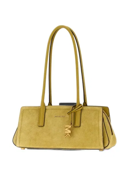 Palton Michael Michael Kors din piele de căprioară galben
