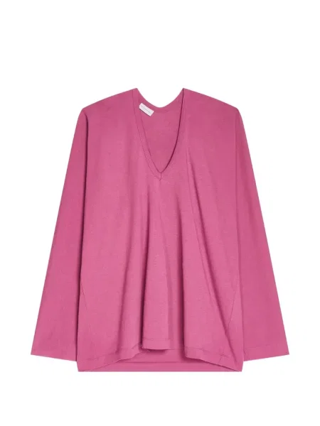Lung tricou Dries Van Noten cu mâneci lungi roz