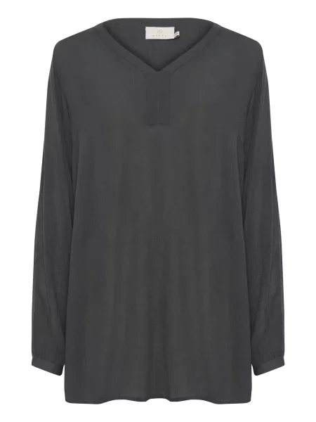 KAFFE CURVE Tunika Amber antracit siva