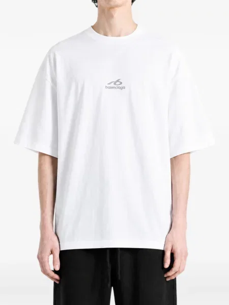 Tricou Balenciaga cu imagine alb