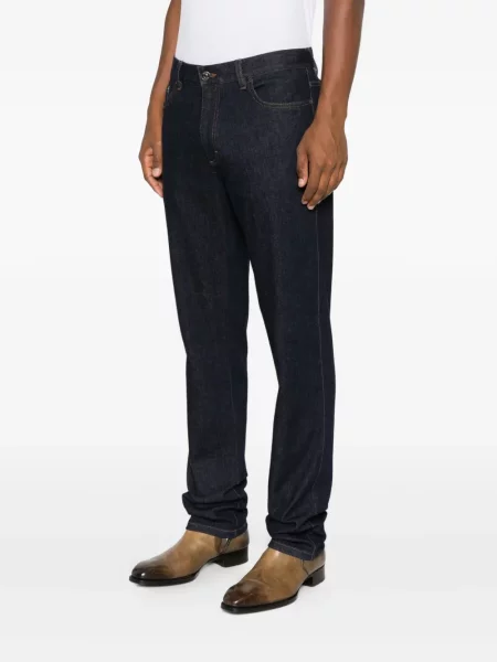 Blugi Zegna cu 5 buzunare albastru