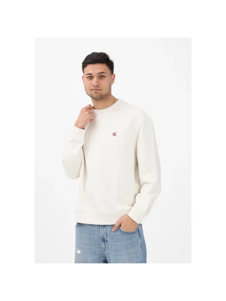 Bluza z czystej bawełny Calvin Klein Jeans beżowa