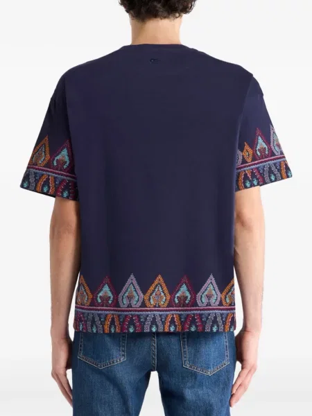Tricou Etro cu imagine cu imprimeu geometric albastru