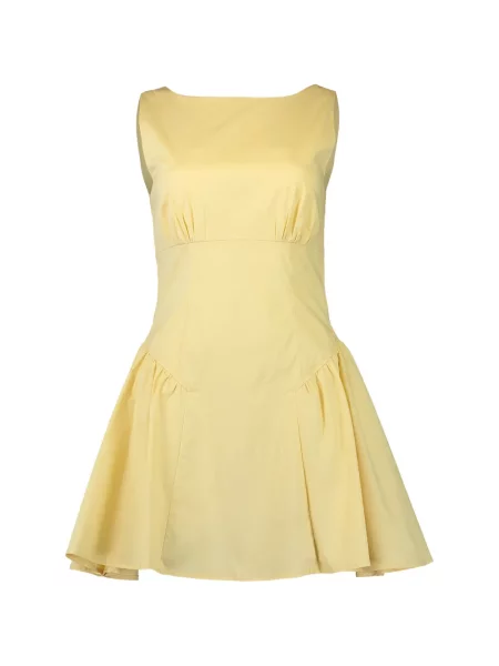 Rochie mini Staud fără mâneci galben