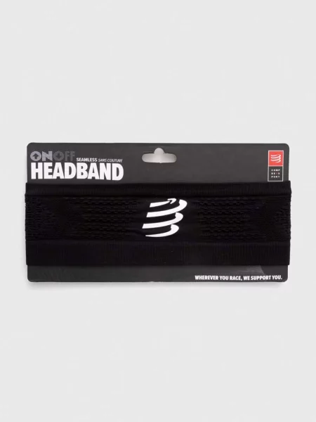 Пов'язка на голову Compressport Headband On/Off чорний