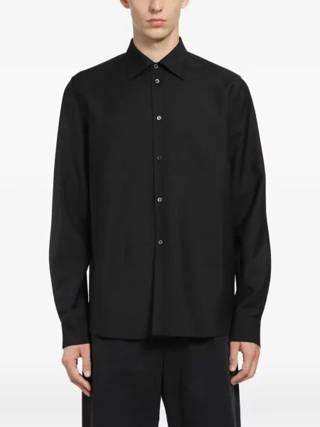 Cămașă Jil Sander de lână negru