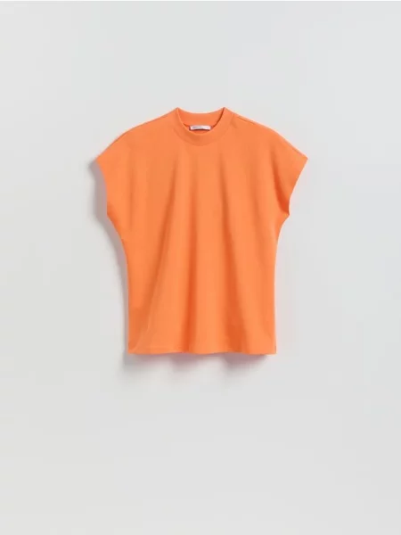 Reserved Tricou cu mâneci raglan portocaliu
